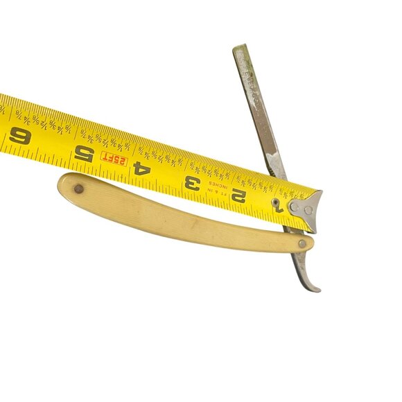 Vintage Sextoblade Straight Razor With Yellow Handle - Picture 5 of 7